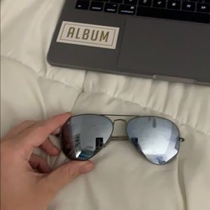 Ran banz mirrored sunglasses silver and gun metal